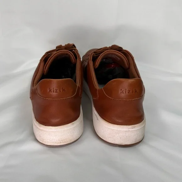 Kizik Vegas Sneakers Mens Size 15W Brown V Leather Lace Up Casual Comfort Shoes - Picture 5 of 8